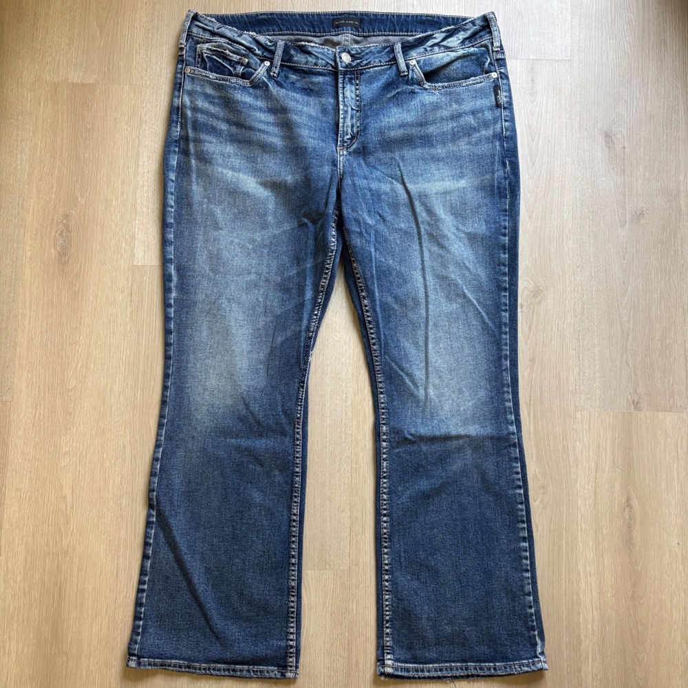 Silver Jeans Co Suki Bootcut Medium Wash Denim Jeans Size 20 31" Inseam Plus